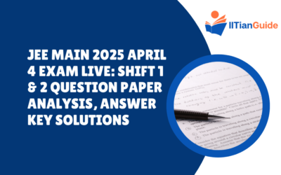 JEE Main 2025 April 4 Exam Live: Shift 1 & 2 Question Paper Analysis, Answer Key Solutions